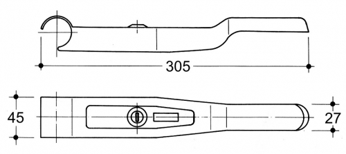 Punho Aço Zincado F-02 (FP-121001)