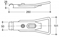 Punho Aço Zincado c/ Asa F-12 (FP-121005)