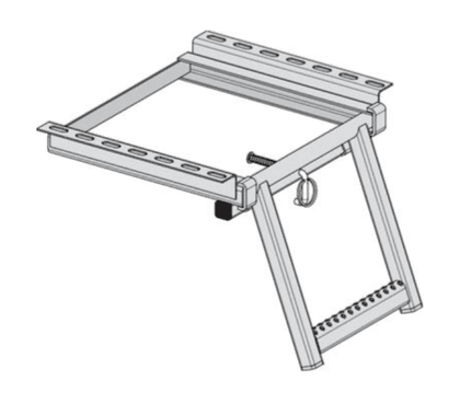 Escada rebatível e dobrável para carroçarias