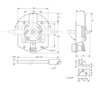 Fechadura de aço inoxidável, acionada por chave