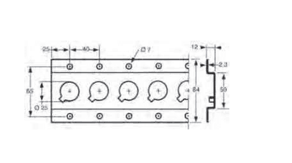 Calha perfurada de Fixação