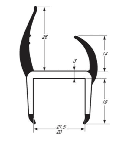 PVC para portas de carroçarias duas durezas 
