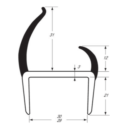 PVC para portas de carroçarias duas durezas 