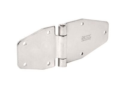 Dobradiças em aço inoxidável polido