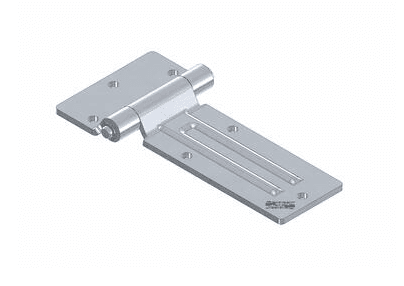 Dobradiça lateral plana para portas grandes com parafuso amovível sem bocal de lubrificação