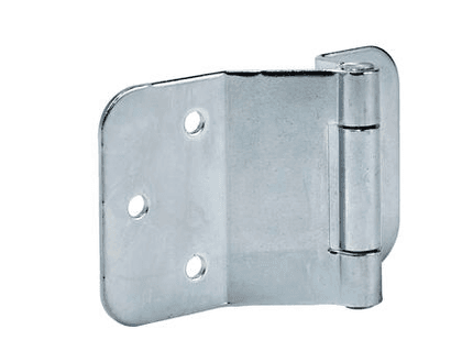 Dobradiça em aço zincado, veio em alumínio