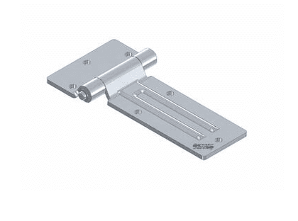 Dobradiça lateral plana para portas grandes com parafuso amovível sem bocal de lubrificação