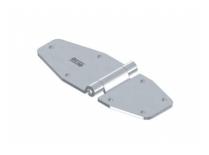 Dobradiça lateral plana para portas de tamanho médio em várias aplicações