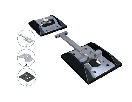 FIXADOR DE PORTA COMPLETO INOX