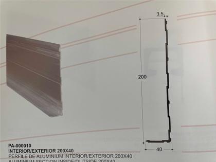 Perfil interior/exterior para carroçarias