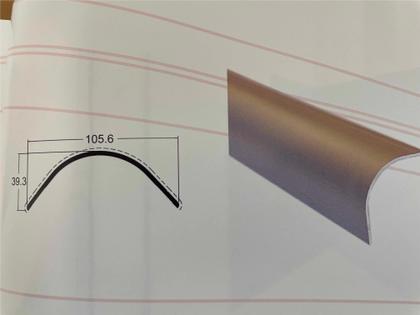 Perfil redondo para carroçarias 105,6x39,3